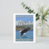 Carte Postale Bald Eagle Diving - Skagit Valley, Washington (Debout devant)