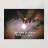 Carte Postale Bald Eagle Full Moon Fantasy Personalized  (Devant)