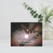 Carte Postale Bald Eagle Full Moon Fantasy Personalized  (Debout devant)