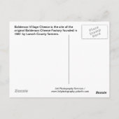Carte postale Balderson Cheese (Dos)