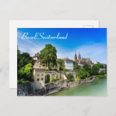 Carte Postale Bâle élégant - Suisse (Devant / Derrière)