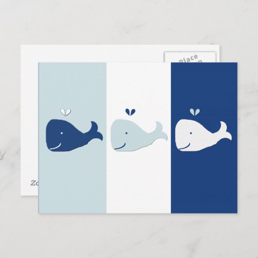 Carte Postale Baleine (Devant / Derrière)