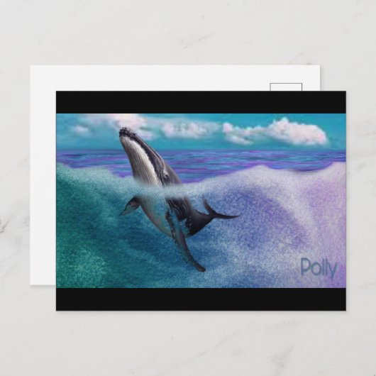 Carte Postale Baleine (Devant / Derrière)