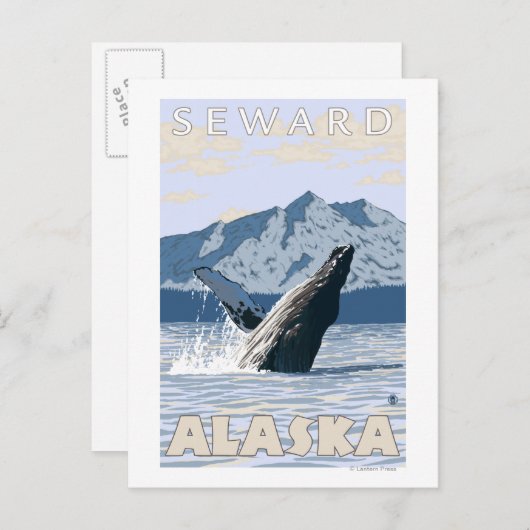 Carte Postale Baleine à bosse - Eau douce, Alaska (Devant / Derrière)