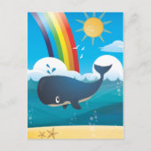 Carte Postale Baleine arc-en-ciel (Devant)