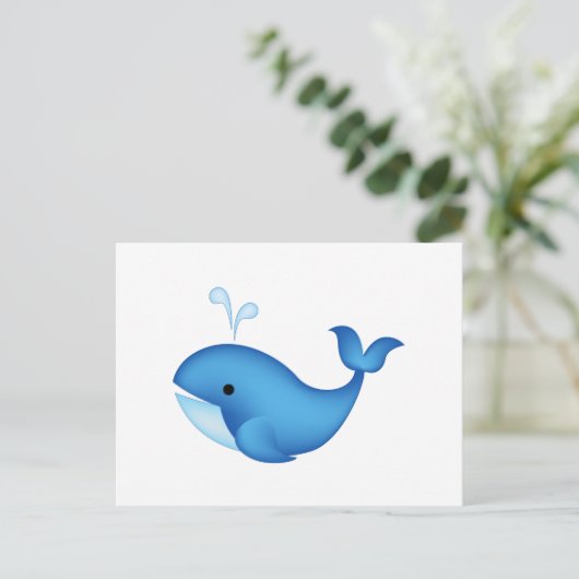 Carte Postale Baleine bleue (Debout devant)