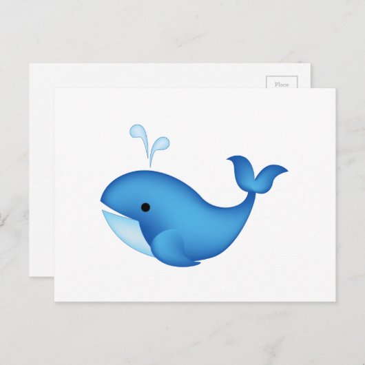Carte Postale Baleine bleue (Devant / Derrière)