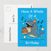 Carte Postale Baleine d'anniversaire chantante (Devant / Derrière)