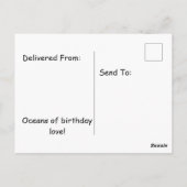 Carte Postale Baleine d'anniversaire chantante (Dos)