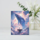 Carte Postale Baleine Dans Le Ciel L'Art Imaginaire (Debout devant)