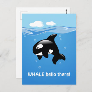 Carte Postale BALEINE D'Orca (Eh Bien) Bonjour Là