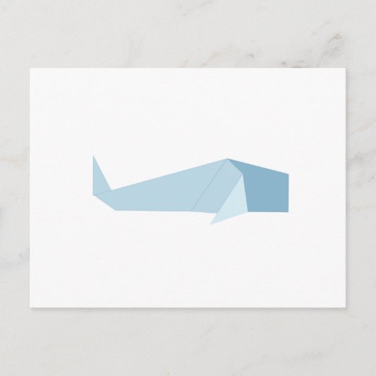 Carte Postale Baleine d'Origami (Devant)