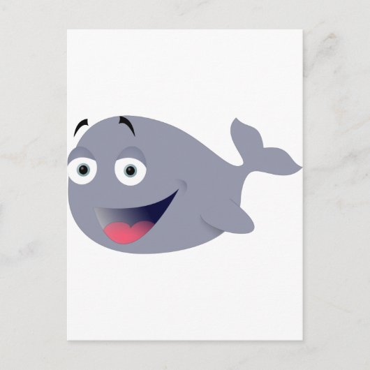 Carte Postale Baleine drôle (Devant)