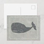 Carte Postale Baleine grise marine (Devant / Derrière)