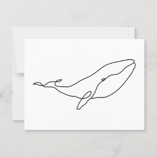 Carte Postale Baleine, illustration d'art en ligne