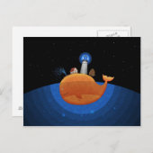 Carte Postale Baleine (Nuit) (Devant / Derrière)