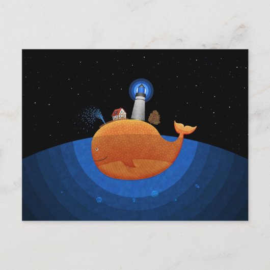 Carte Postale Baleine (Nuit) (Devant)