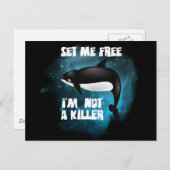 Carte Postale Baleine tueuse - Orca (Devant / Derrière)