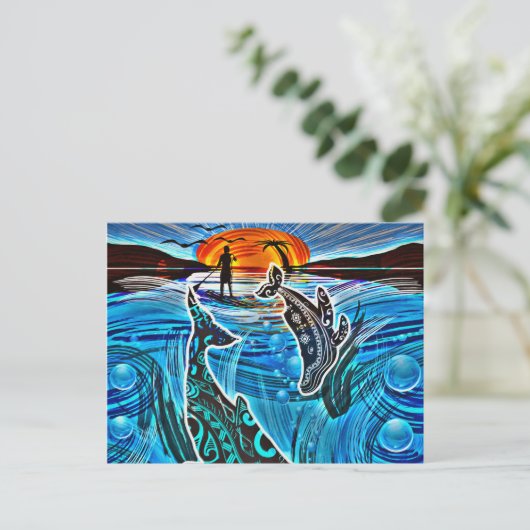 Carte Postale Baleines (Debout devant)