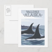 Carte Postale Baleines #1 - Valdez, Alaska d'orque (Devant / Derrière)