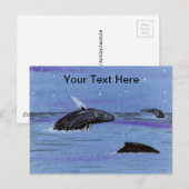 Carte Postale Baleines à bosses (Devant / Derrière)