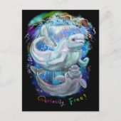 Carte Postale Baleines de Beluga (Devant)