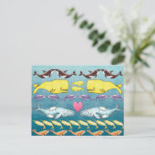 Carte Postale Baleines de la mer (Debout devant)