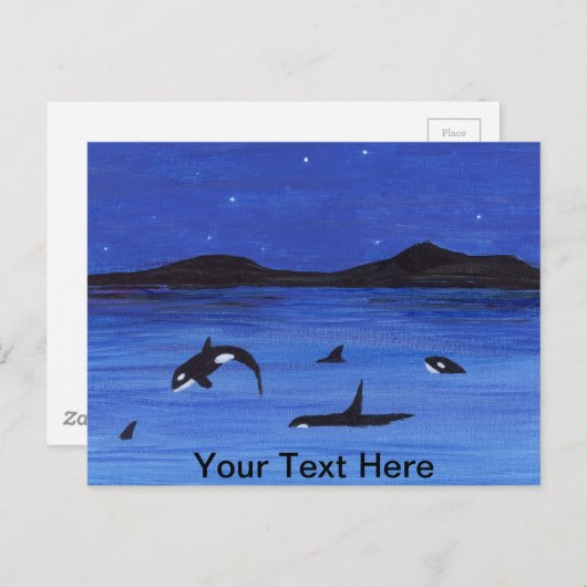 Carte Postale Baleines tueuses (Devant / Derrière)