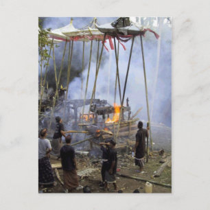 Carte Postale Bali, cérémonie funéraire balinaise