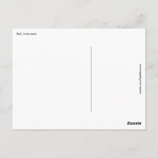 Carte postale Bali Indonésie (Dos)