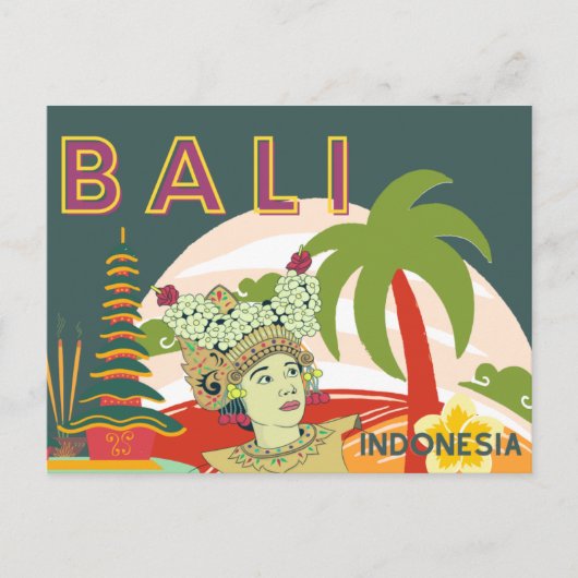 Carte postale Bali Indonésie Holiday (Devant)