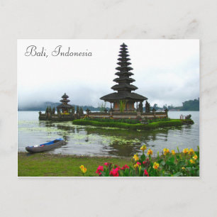 Carte Postale Bali, Indonésie - Pura Ulun Danu, Lac Bratan