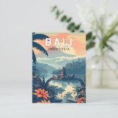 Carte Postale Bali Indonésie Travel Art Vintage (Debout devant)