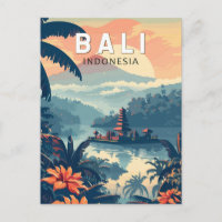 Bali Indonésie Travel Art Vintage