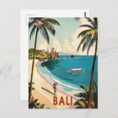 Carte Postale Bali, Indonésie Vintage (Devant / Derrière)