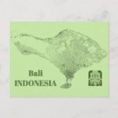 Carte Postale Bali Map (Devant)