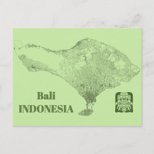 Carte Postale Bali Map (Devant)