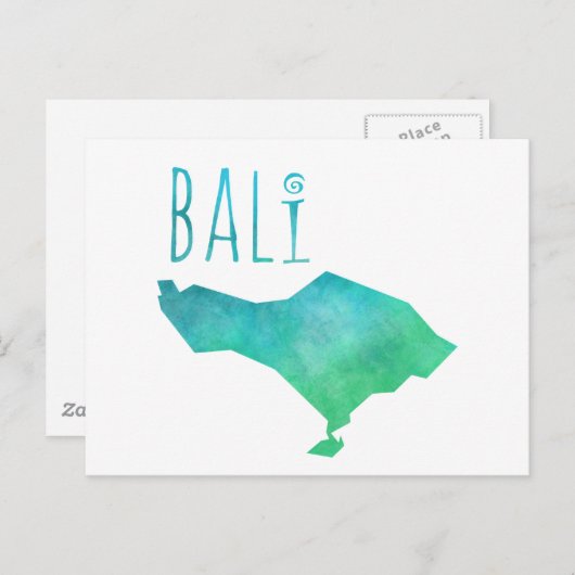 Carte Postale Bali Map (Devant / Derrière)
