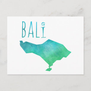 Carte Postale Bali Map