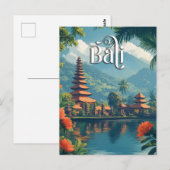 Carte Postale Bali Paradise : Le mont Majestic Meru (Devant / Derrière)