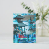Carte Postale Bali Travel Postcard Art, Bali Skyline, Bali Indon (Debout devant)