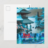Carte Postale Bali Travel Postcard Art, Bali Skyline, Bali Indon (Devant / Derrière)
