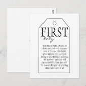 Carte Postale Balise cadeau pour bouteille de vin - Premier bébé (Devant / Derrière)