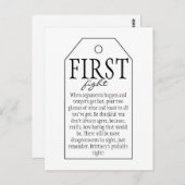 Carte Postale Balise cadeau pour bouteille de vin - Premier comb (Devant / Derrière)