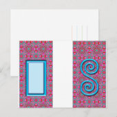 Carte Postale Balise de bagage de conception spirale (Devant / Derrière)