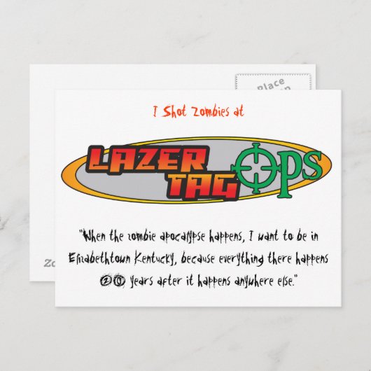 Carte postale Balise Lazer Ops (Devant / Derrière)