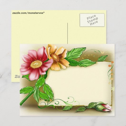 Carte Postale Balise Nom des fleurs (Devant / Derrière)