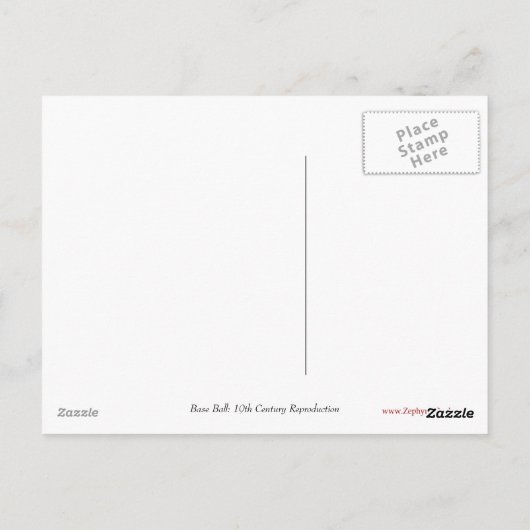 Carte Postale Ball de base (Dos)