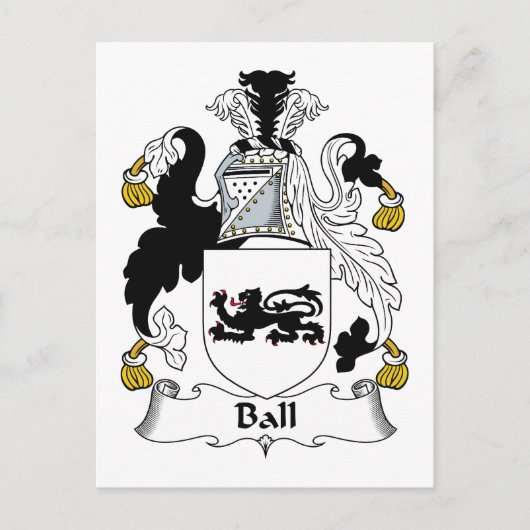 Carte Postale Ball Family Crest (Devant)
