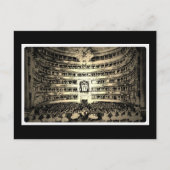 Carte Postale Balle antique Scala Milan photo en noir et blanc (Devant)